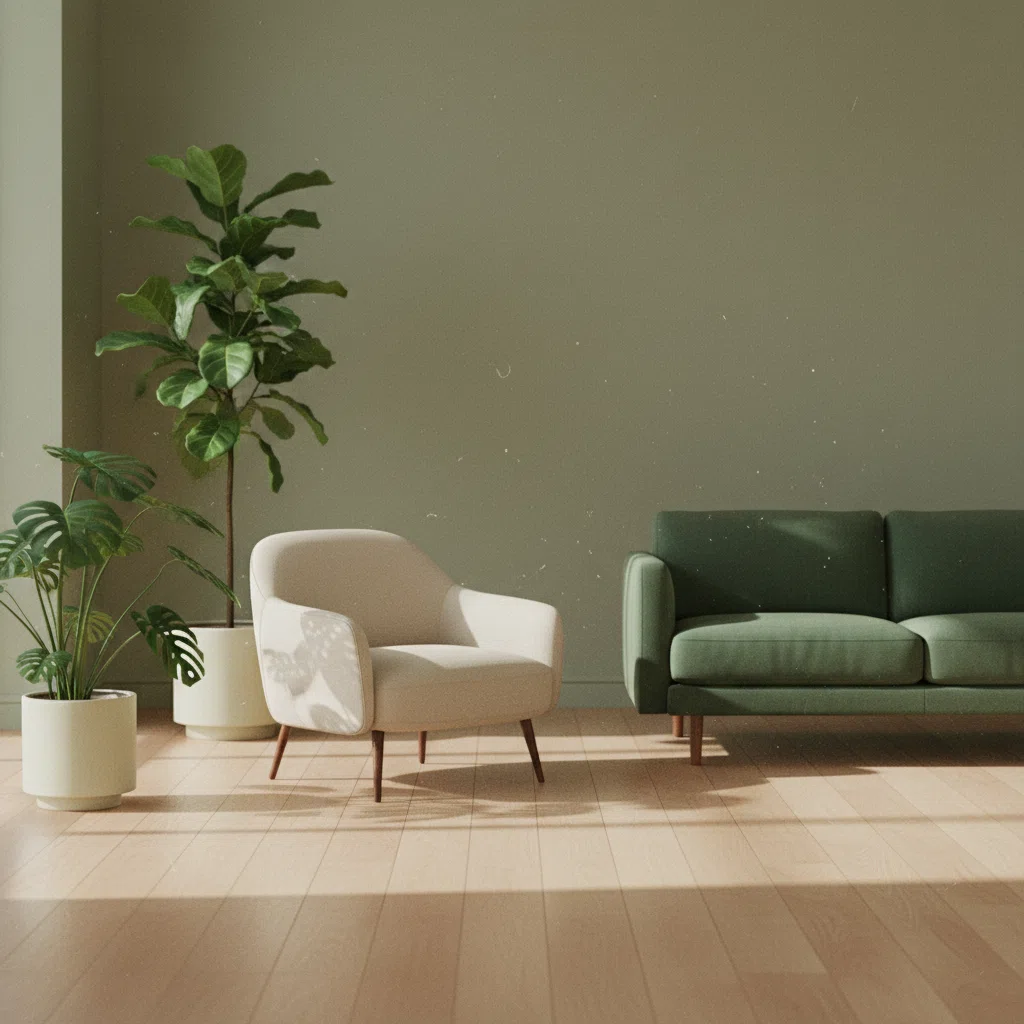 A neat kraft paper parcel on a table near a bright front door